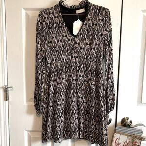 Altar'd State Womens Choker Neck Long Sleeve Dress Size Small